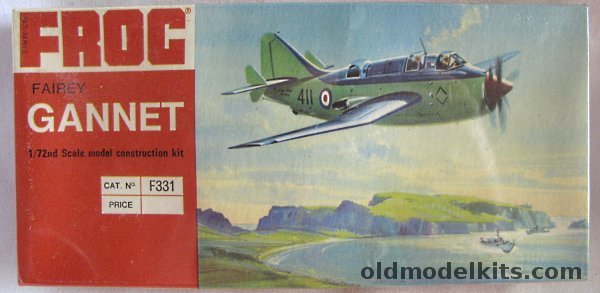 Frog 1/72 Fairey Gannet 3-Seat Prop-Jet Submarine Spotter - Red Series, F331 plastic model kit